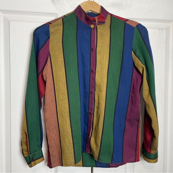 Striped BENETTON Shirt 90s Retro - Picture 3 of 11
